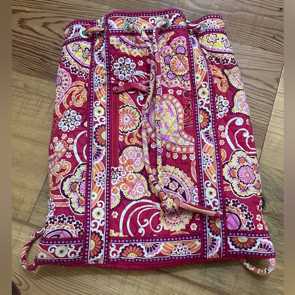 Vera Bradley Raspberry Fizz Draw String Bag